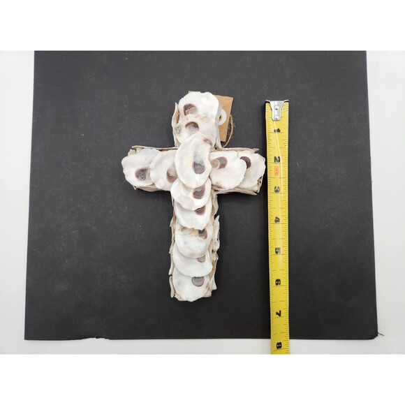 Mud Pie ~ Oyster Shell Cross ~ 6.5" ~ Item #4261123 - Picture 4 of 5